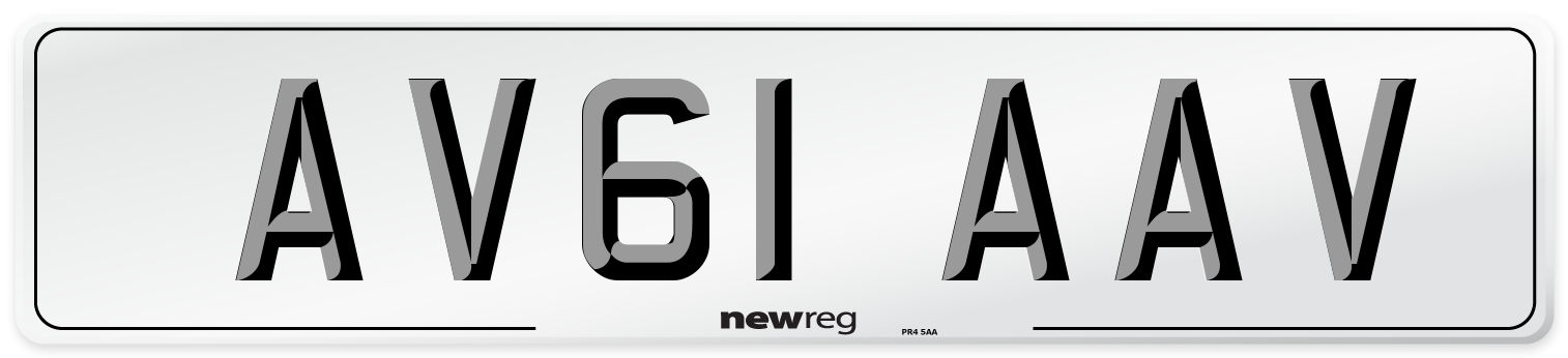 AV61 AAV Number Plate from New Reg
